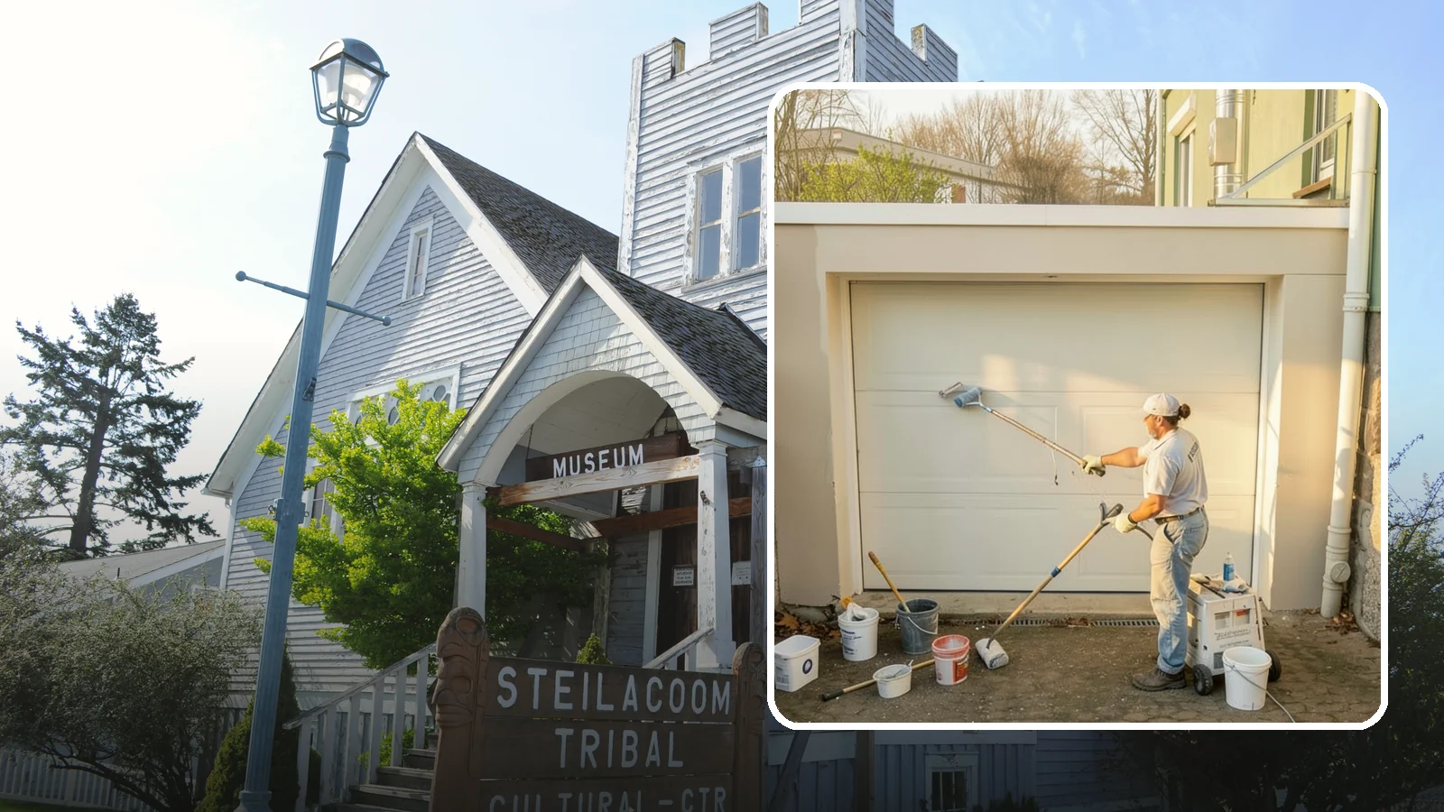 Garage Painting in Steilacoom, Pierce County, WA - Garage painting refreshes walls, ceilings, and trim to make the space cleaner and brighter.