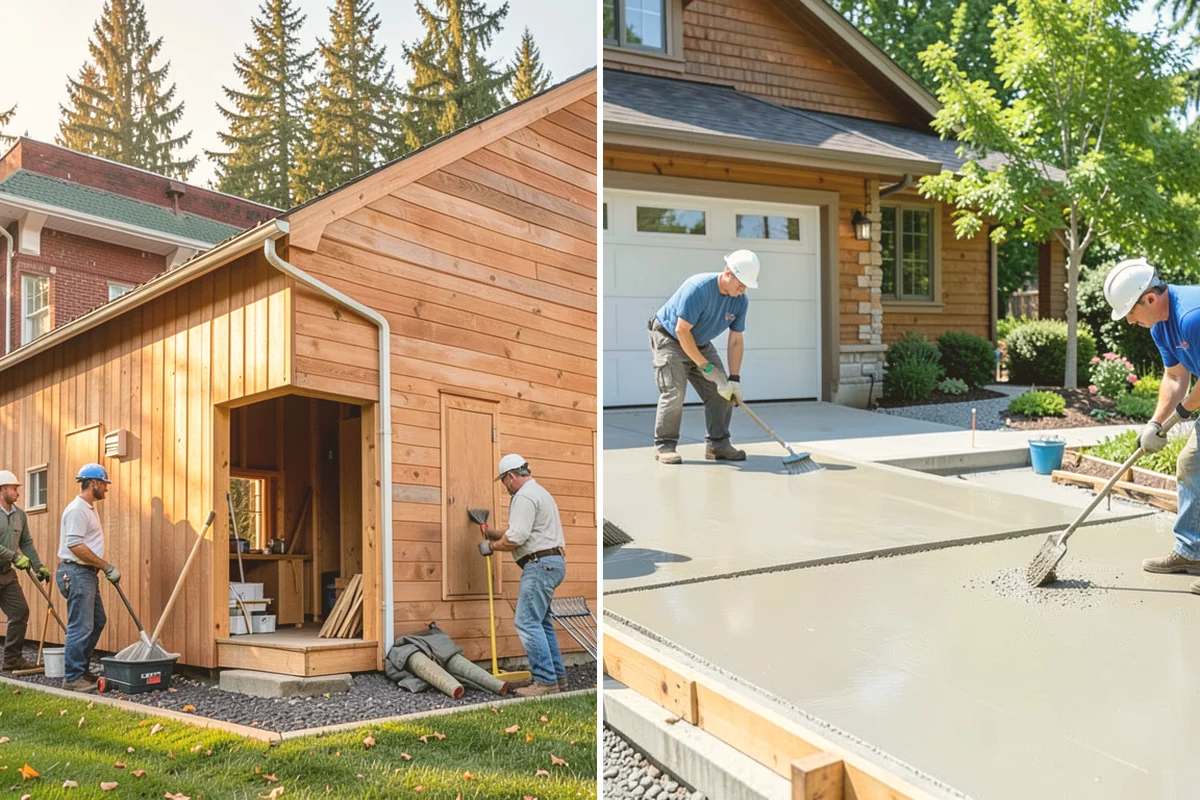 Garage Remodeling in Algona, King County, WA - Walk the garage to assess slab, framing, and moisture