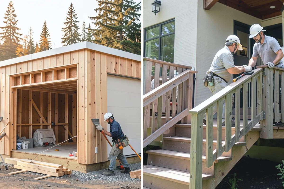Garage Remodeling in Des Moines, King County, WA - Walk the garage to assess slab, framing, and moisture