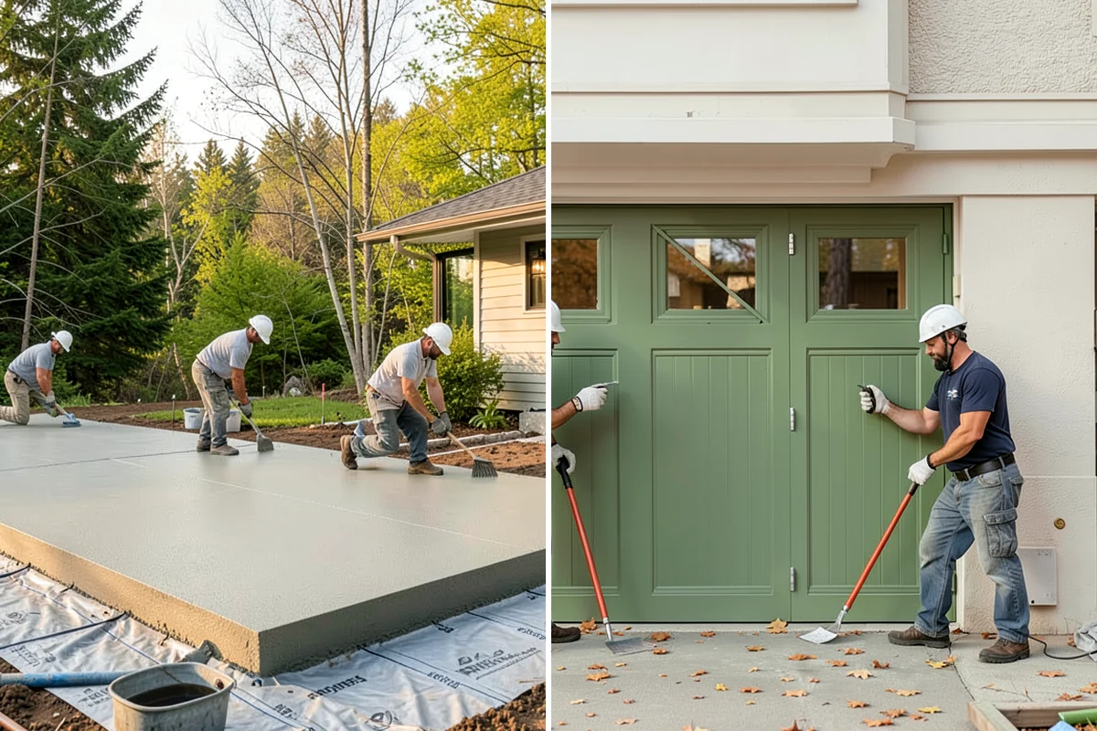 Garage Remodeling in DuPont, Pierce County, WA - Walk the garage to assess slab, framing, and moisture