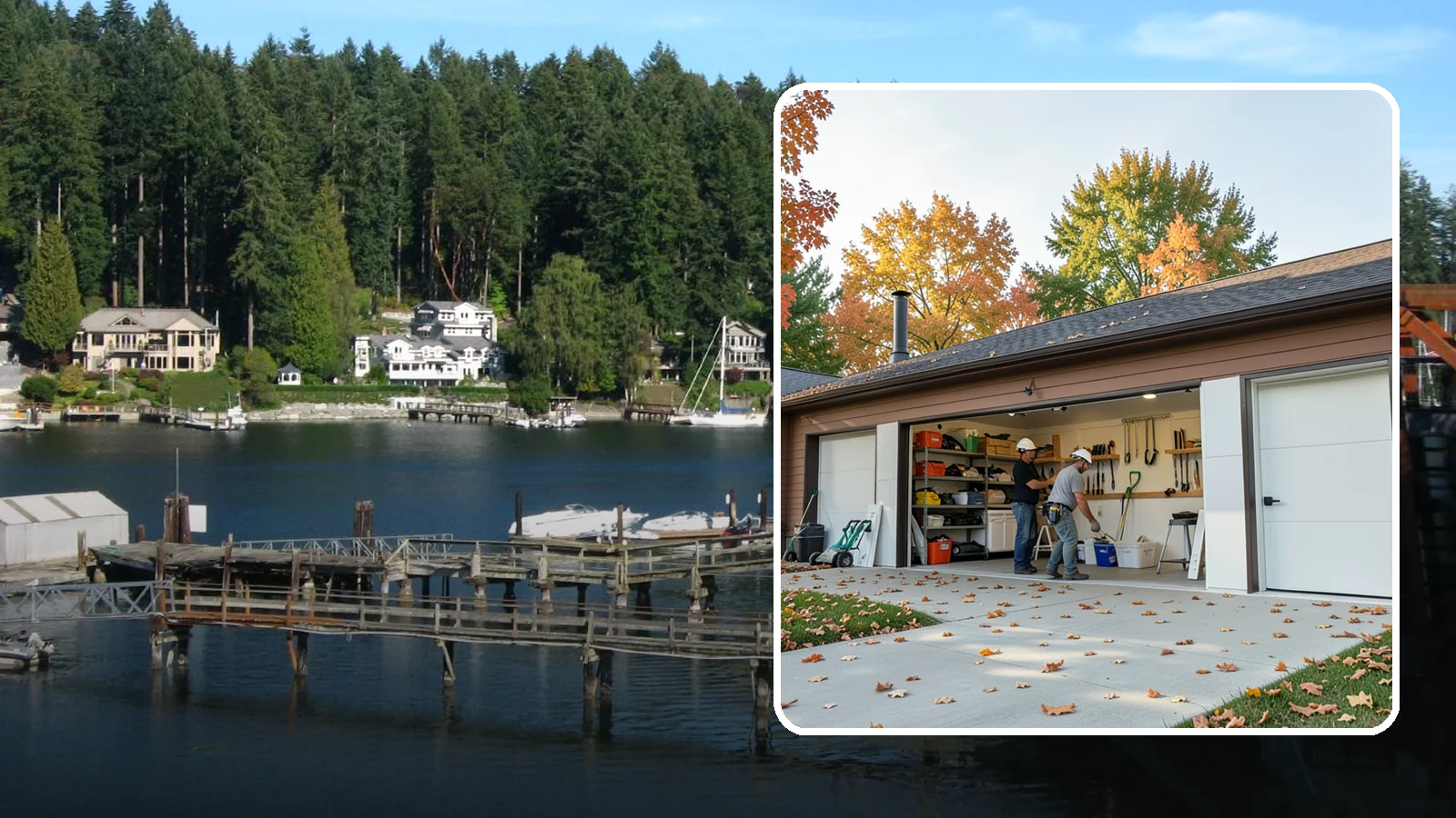 Garage Remodeling in Gig Harbor, Pierce County, WA - A full garage makeover that turns an underused Western Washington storage space into a clean, functional room built to handle...