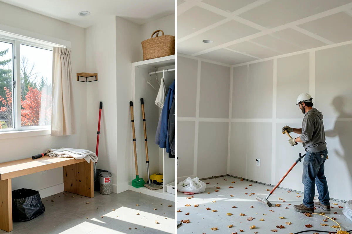 Garage Remodeling in Lakewood, Pierce County, WA - Walk the garage to assess slab, framing, and moisture