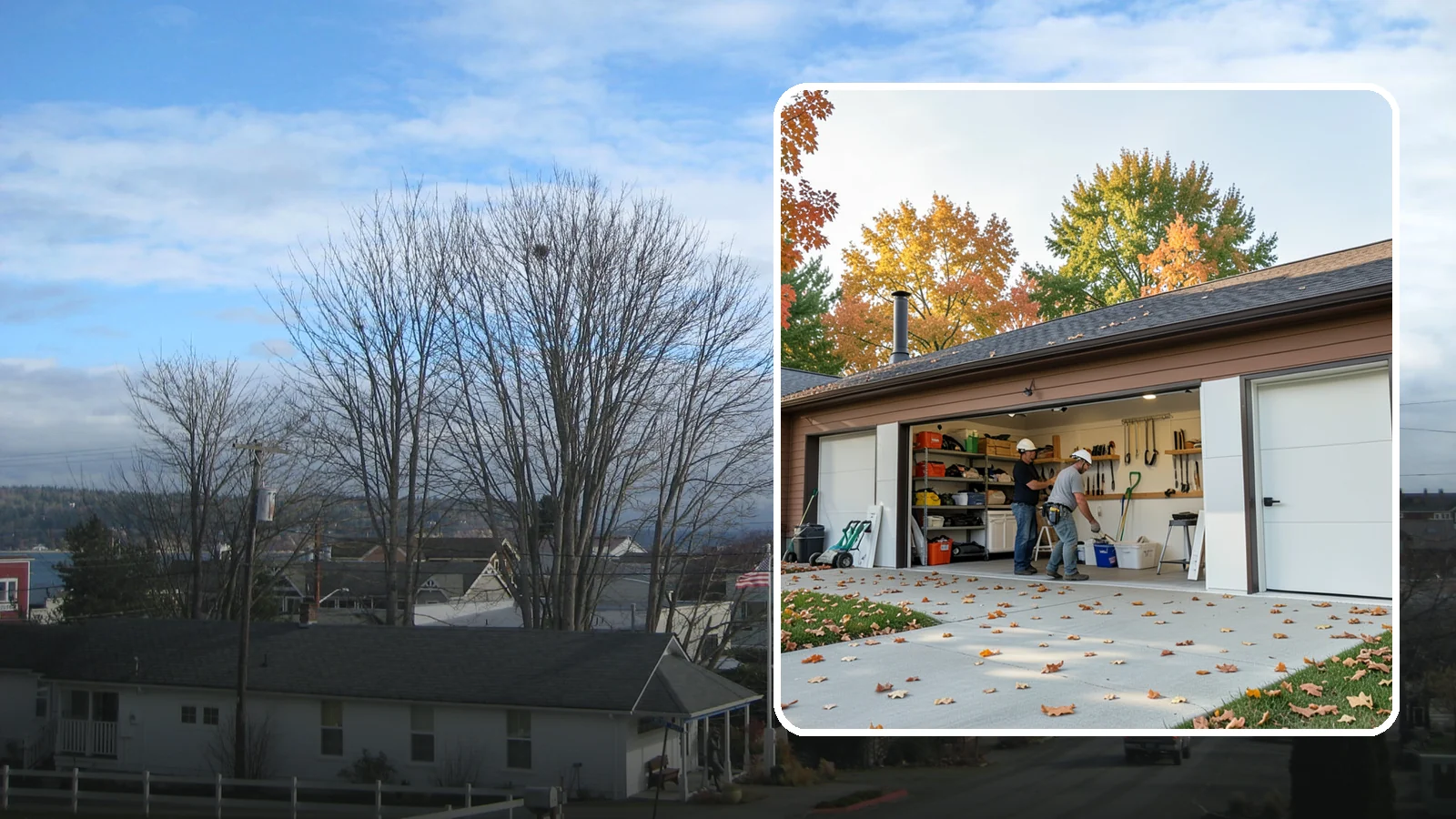 Garage Remodeling in Langley, Island County, WA - A full garage makeover that turns an underused Western Washington storage space into a clean, functional room built to handle...
