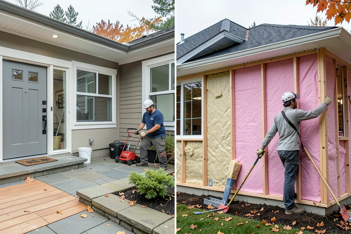 Garage Remodeling in Maple Valley, King County, WA - Walk the garage to assess slab, framing, and moisture