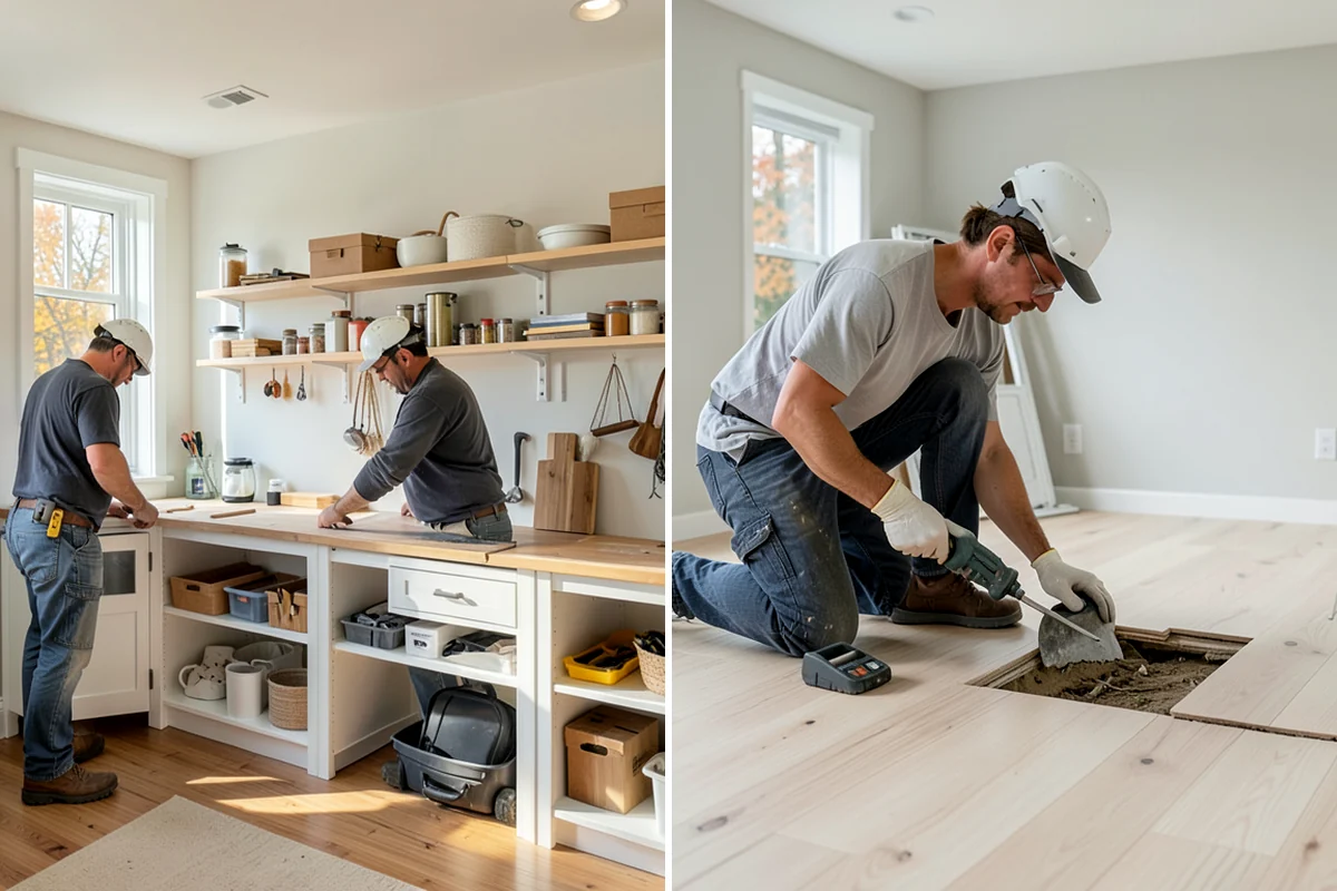 Garage Remodeling in Puyallup, Pierce County, WA - Walk the garage to assess slab, framing, and moisture