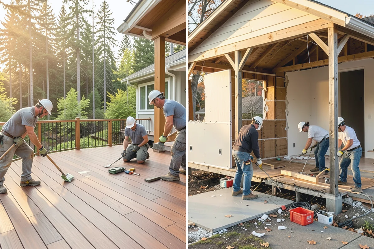 Garage Remodeling in Renton, King County, WA - Walk the garage to assess slab, framing, and moisture