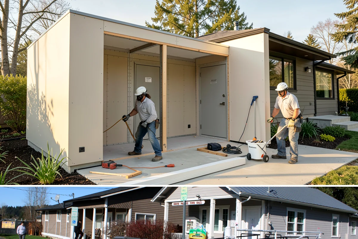 Garage Remodeling in South Prairie, Pierce County, WA - Interior garage remodels can run year-round, though drier late-spring through early-fall windows let moisture sealing and floor...