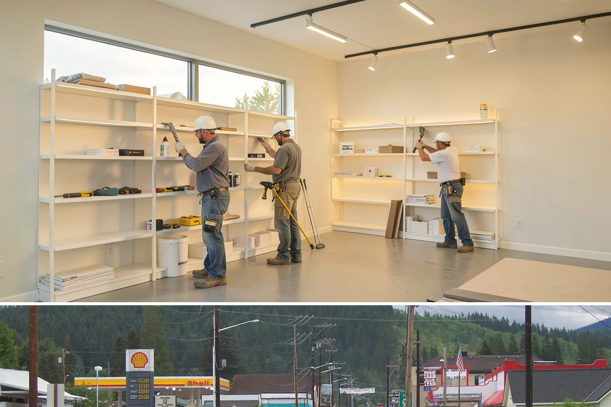 Garage Shelving in Granite Falls, Snohomish County, WA - Shelving can be added any month, with early fall a popular time to organize before winter gear and holiday storage pile up.