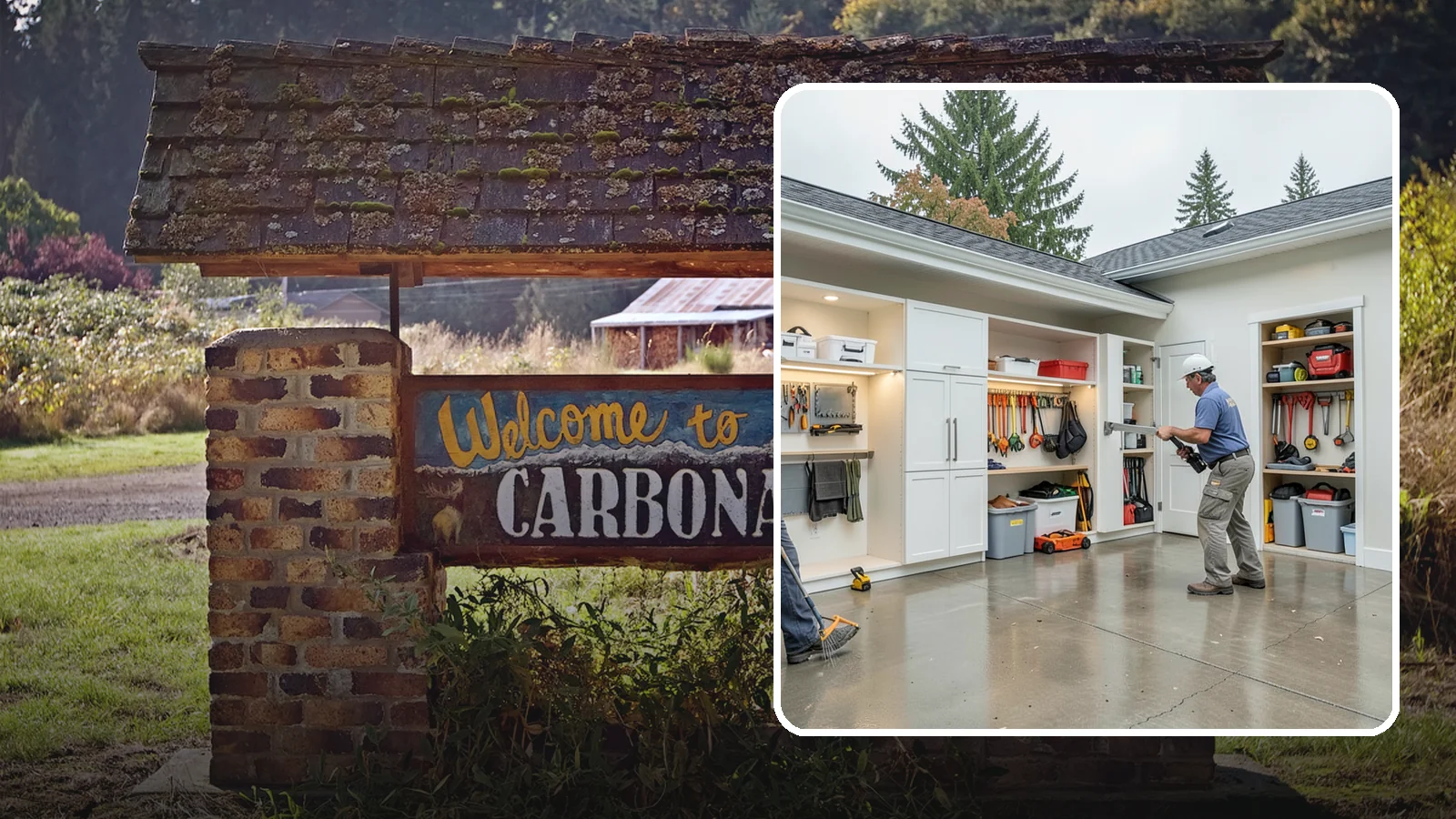 Garage Storage System in Carbonado, Pierce County, WA - Designing and installing organized storage systems that free up floor space and keep gear off damp concrete.