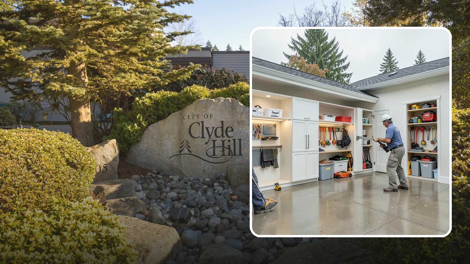 Garage Storage System in Clyde Hill, King County, WA - Designing and installing organized storage systems that free up floor space and keep gear off damp concrete.