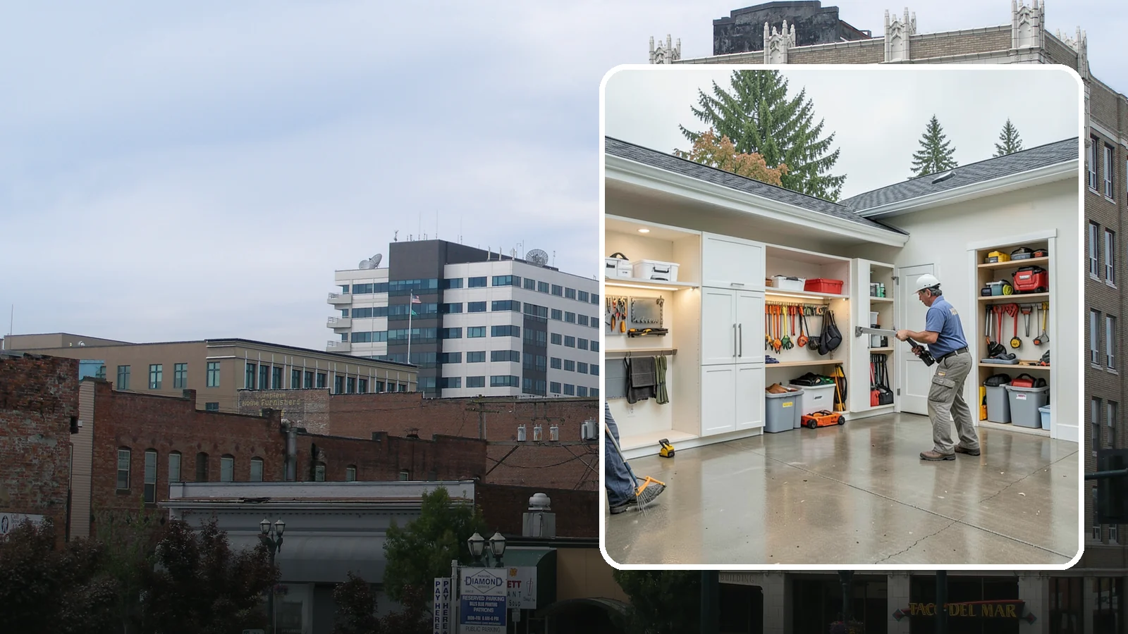 Garage Storage System in Everett, Snohomish County, WA - Designing and installing organized storage systems that free up floor space and keep gear off damp concrete.