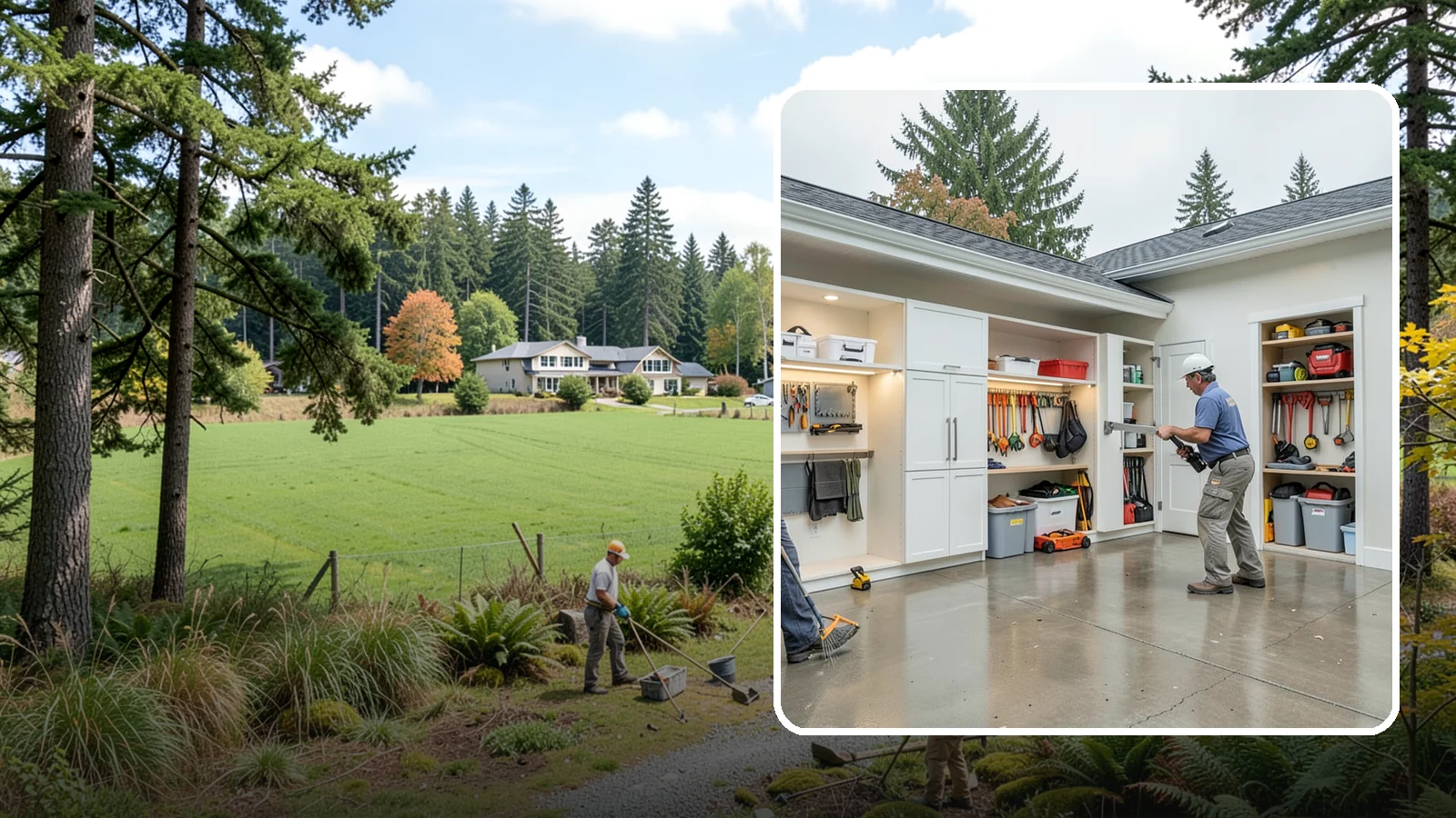 Garage Storage System in Lyman, Skagit County, WA - Designing and installing organized storage systems that free up floor space and keep gear off damp concrete.