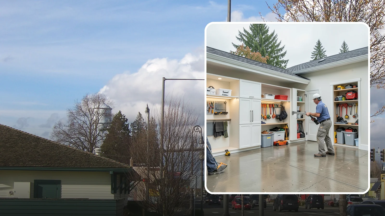 Garage Storage System in Marysville, Snohomish County, WA - Designing and installing organized storage systems that free up floor space and keep gear off damp concrete.