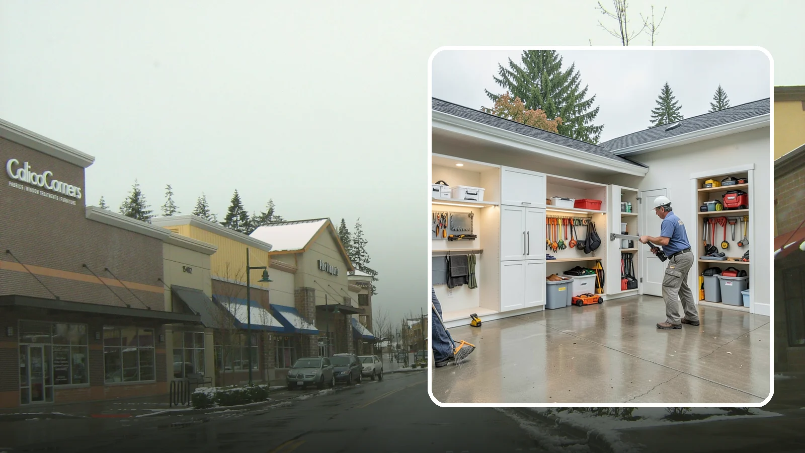 Garage Storage System in Mill Creek, Snohomish County, WA - Designing and installing organized storage systems that free up floor space and keep gear off damp concrete.