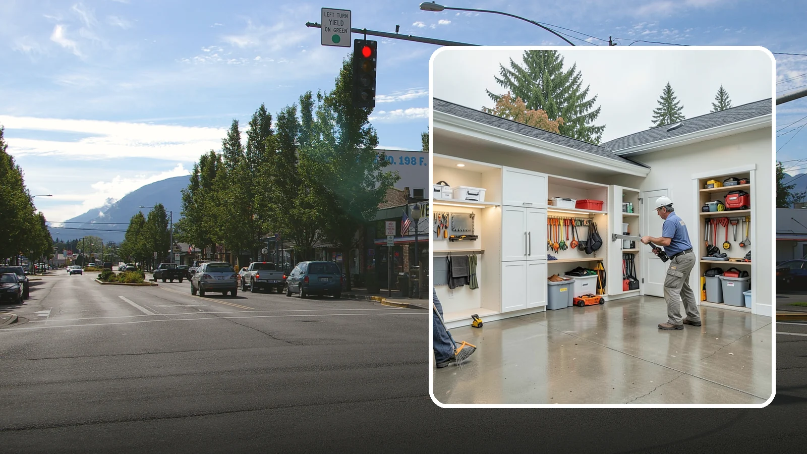 Garage Storage System in North Bend, King County, WA - Designing and installing organized storage systems that free up floor space and keep gear off damp concrete.
