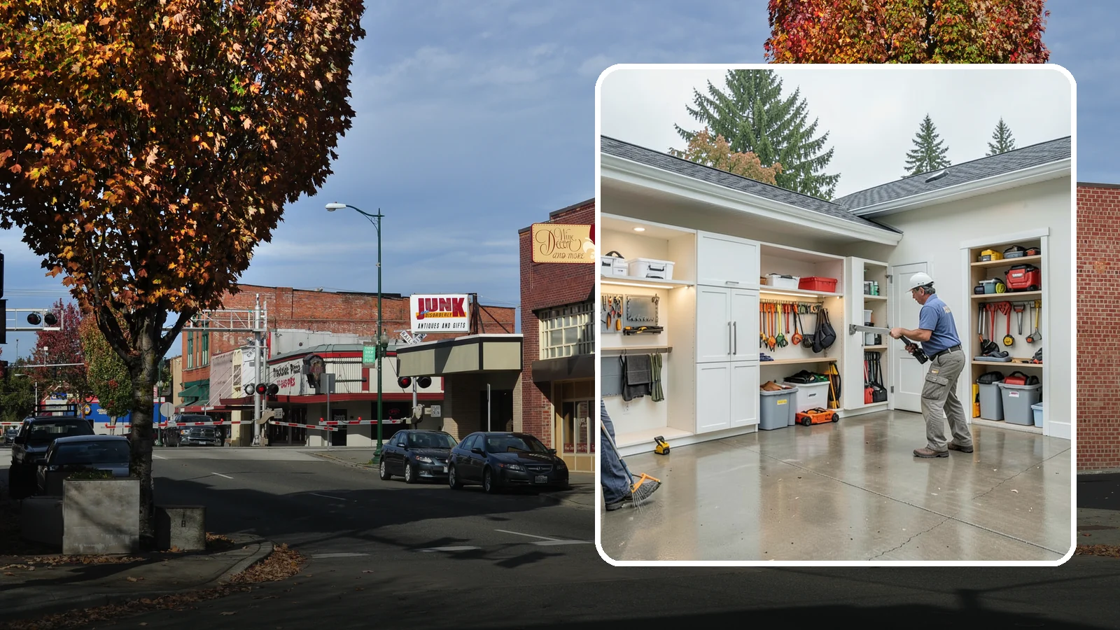Garage Storage System in Puyallup, Pierce County, WA - Designing and installing organized storage systems that free up floor space and keep gear off damp concrete.