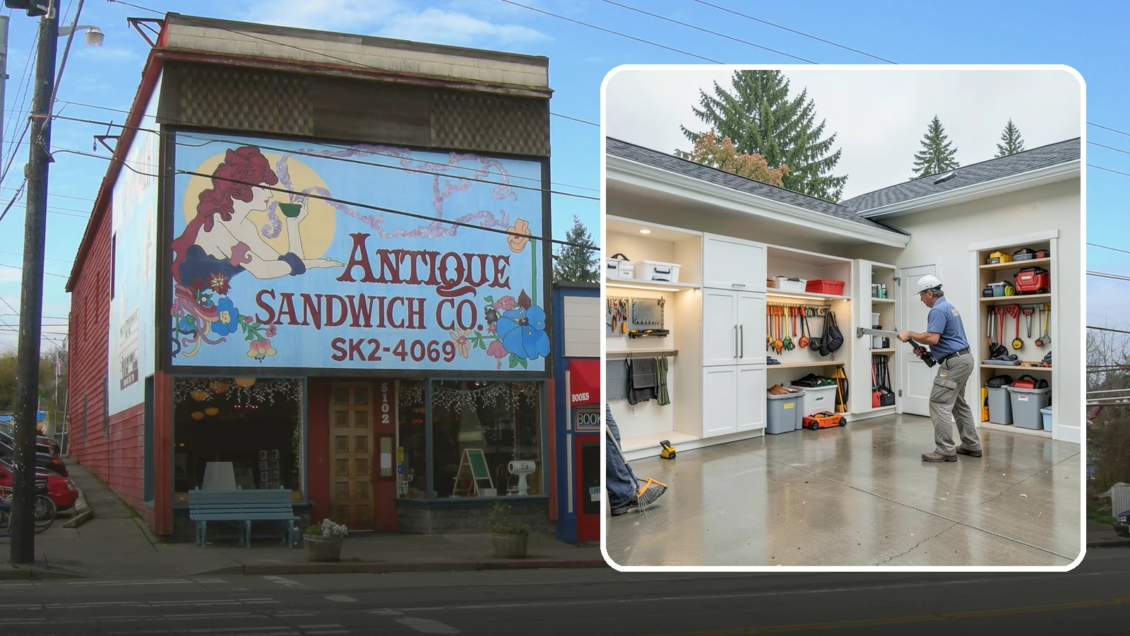 Garage Storage System in Ruston, Pierce County, WA - Designing and installing organized storage systems that free up floor space and keep gear off damp concrete.