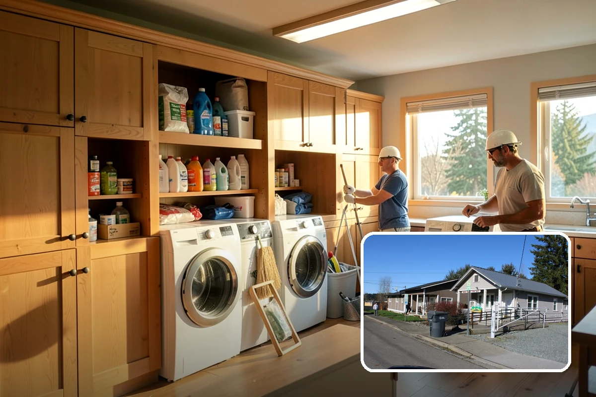 Garage Storage System in South Prairie, Pierce County, WA - Clears clutter from the garage floor