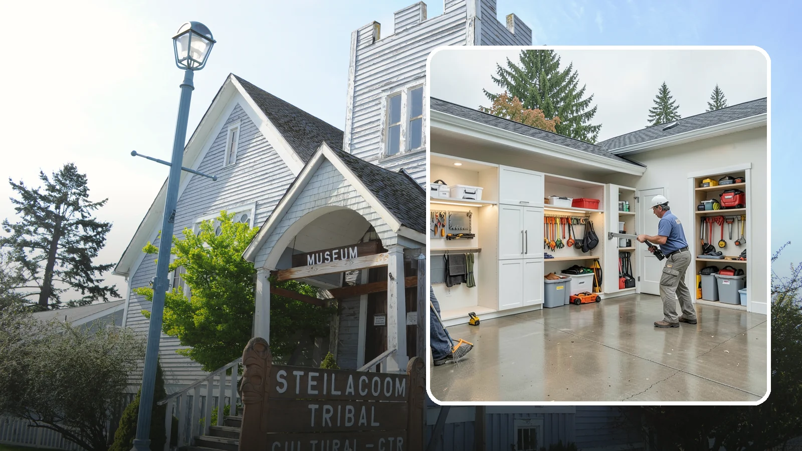 Garage Storage System in Steilacoom, Pierce County, WA - Designing and installing organized storage systems that free up floor space and keep gear off damp concrete.