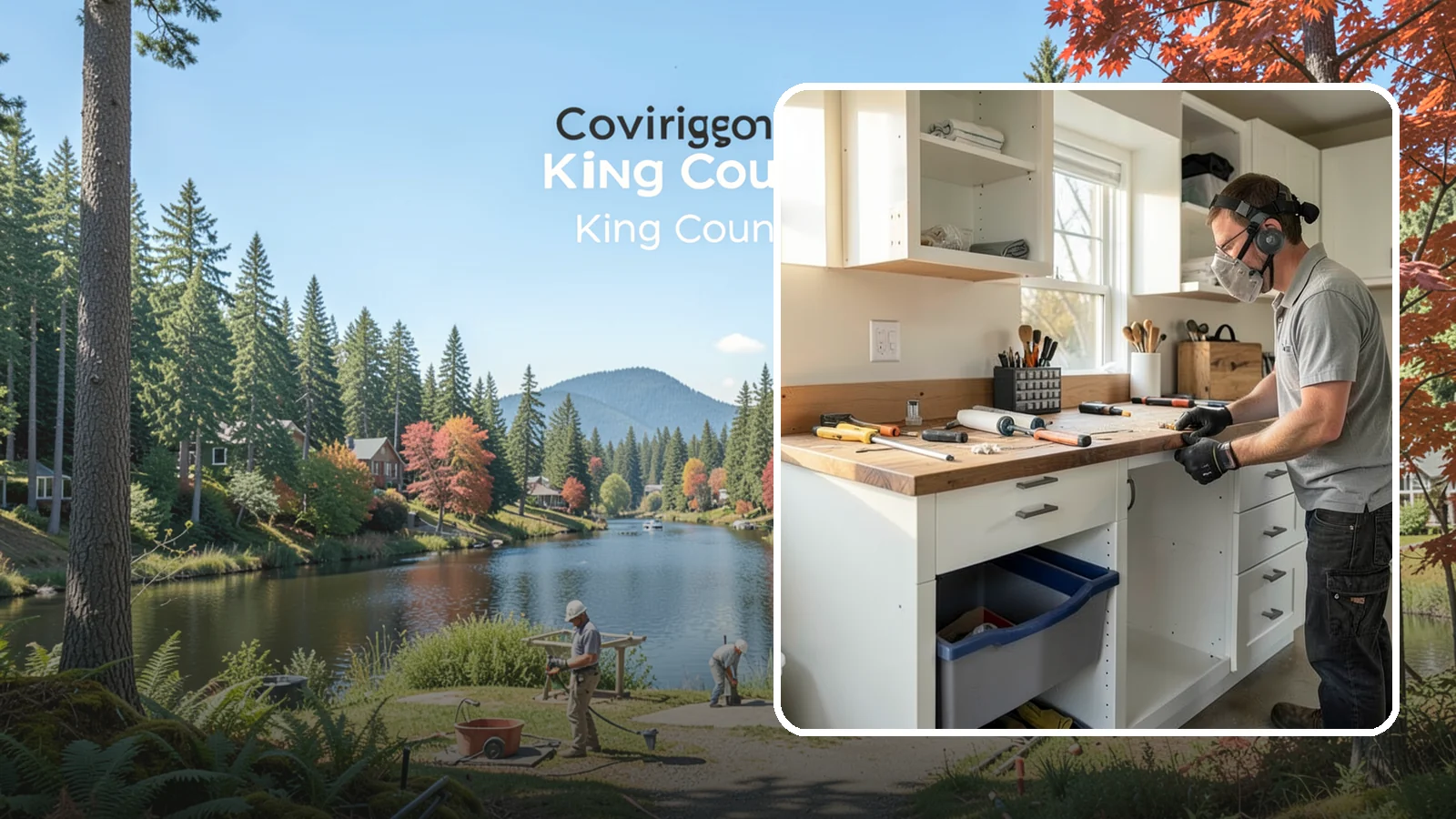 Garage Workbench Installation in Covington, King County, WA - Building a solid, well-lit workbench tailored to your projects and available garage space.