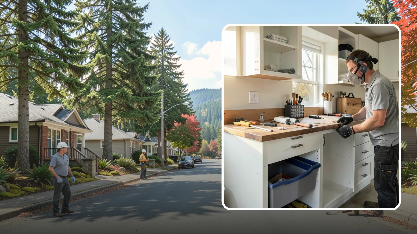Garage Workbench Installation in Hunts Point, King County, WA - Building a solid, well-lit workbench tailored to your projects and available garage space.