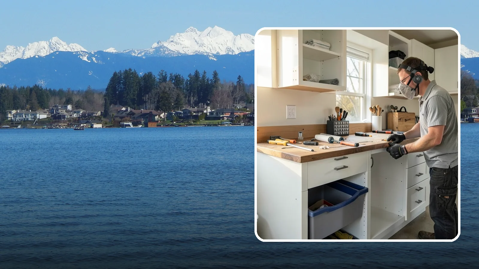 Garage Workbench Installation in Lake Stevens, Snohomish County, WA - Building a solid, well-lit workbench tailored to your projects and available garage space.