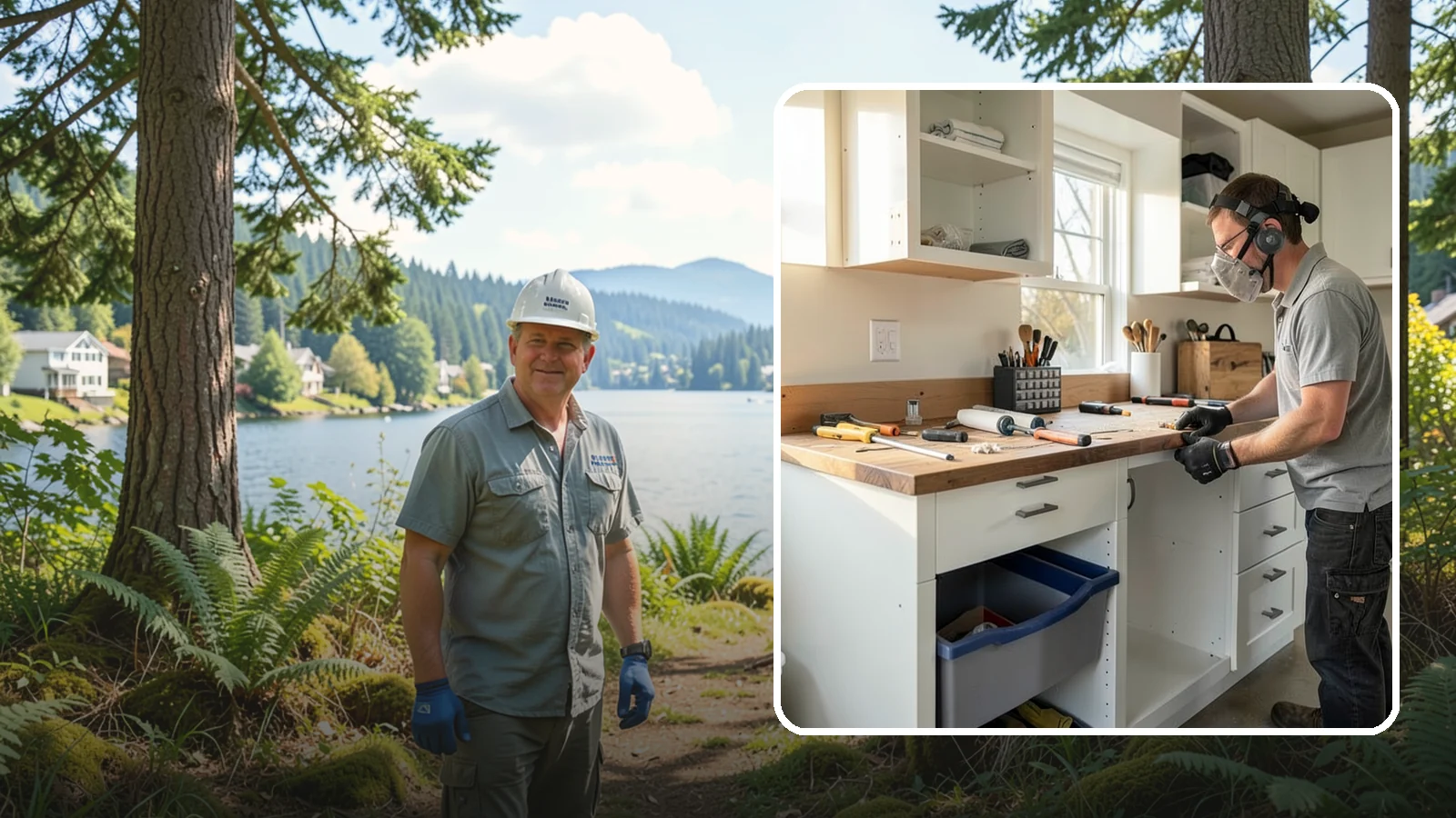 Garage Workbench Installation in Milton, King County, WA - Building a solid, well-lit workbench tailored to your projects and available garage space.