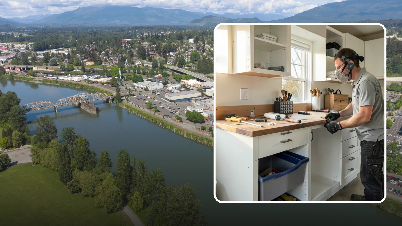 Garage Workbench Installation in Mount Vernon, Skagit County, WA - Building a solid, well-lit workbench tailored to your projects and available garage space.
