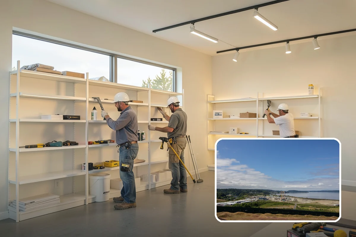 Garage Workbench Installation in University Place, Pierce County, WA - Creates a dedicated project workspace