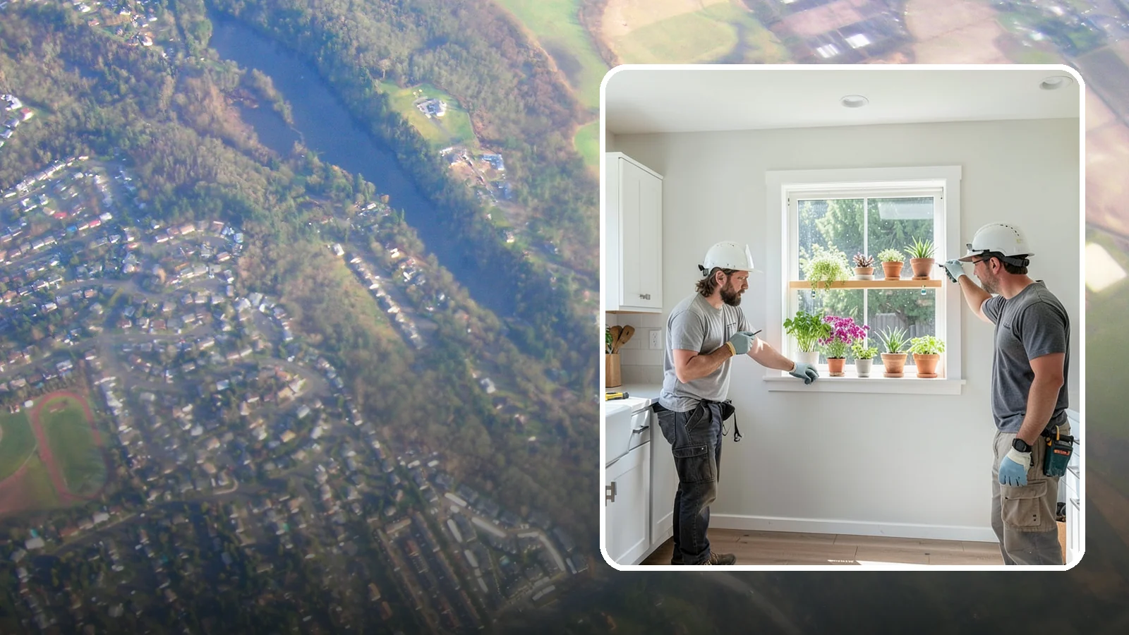Garden Window Installation in Algona, King County, WA - Installing projecting garden windows that create a sunny shelf for herbs, plants, and kitchen greenery.