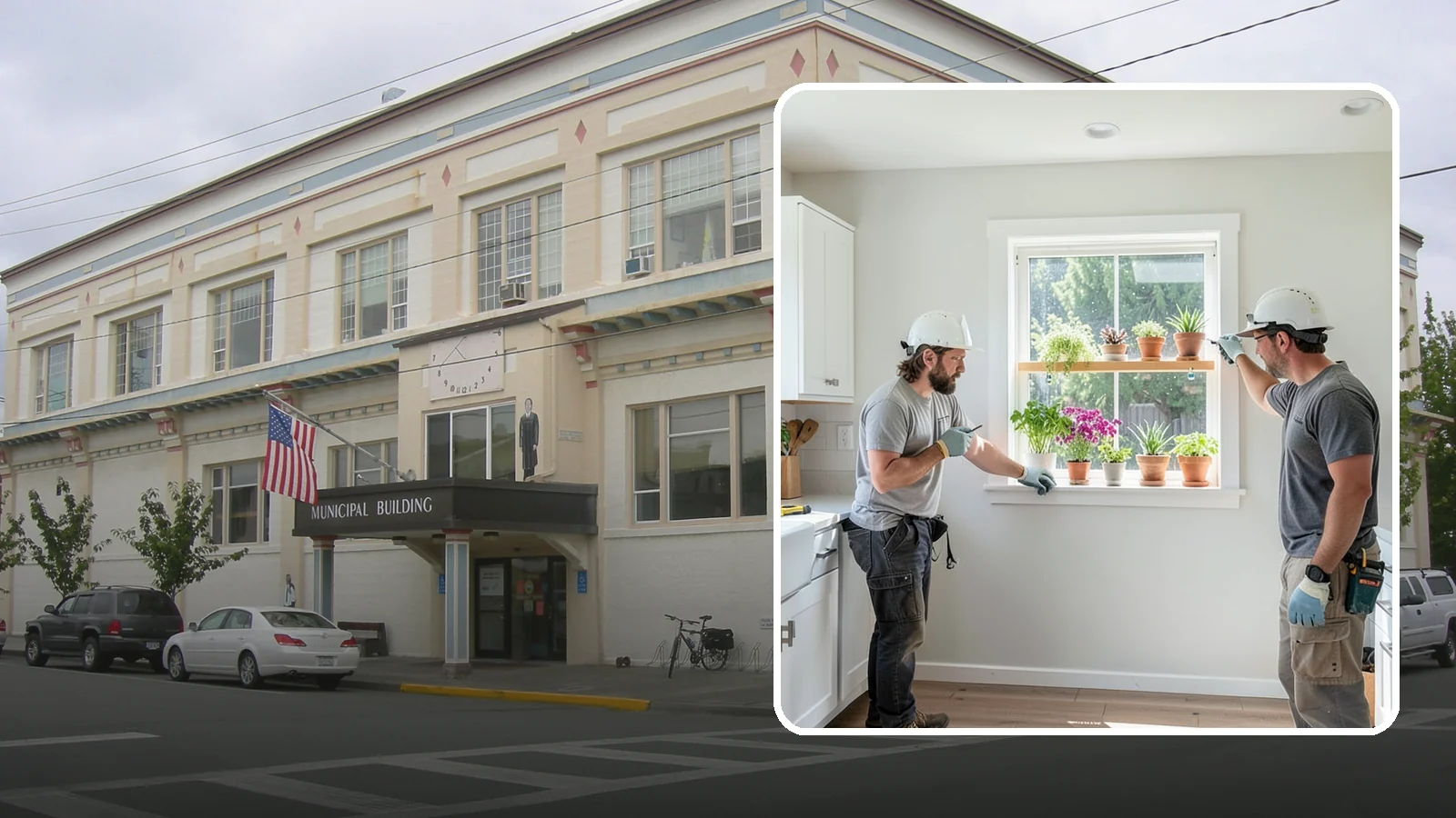 Garden Window Installation in Anacortes, Skagit County, WA - Installing projecting garden windows that create a sunny shelf for herbs, plants, and kitchen greenery.