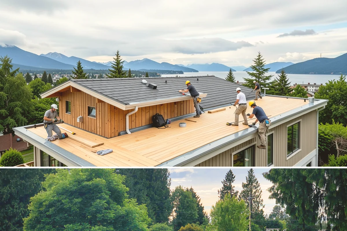 Garden Window Installation in Bonney Lake, Pierce County, WA - Garden window installs are best done in drier weather since the wall opening is temporarily extended outward.