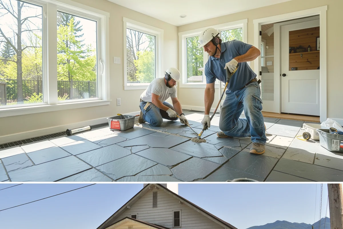 Garden Window Installation in Concrete, Skagit County, WA - Garden window installs are best done in drier weather since the wall opening is temporarily extended outward.