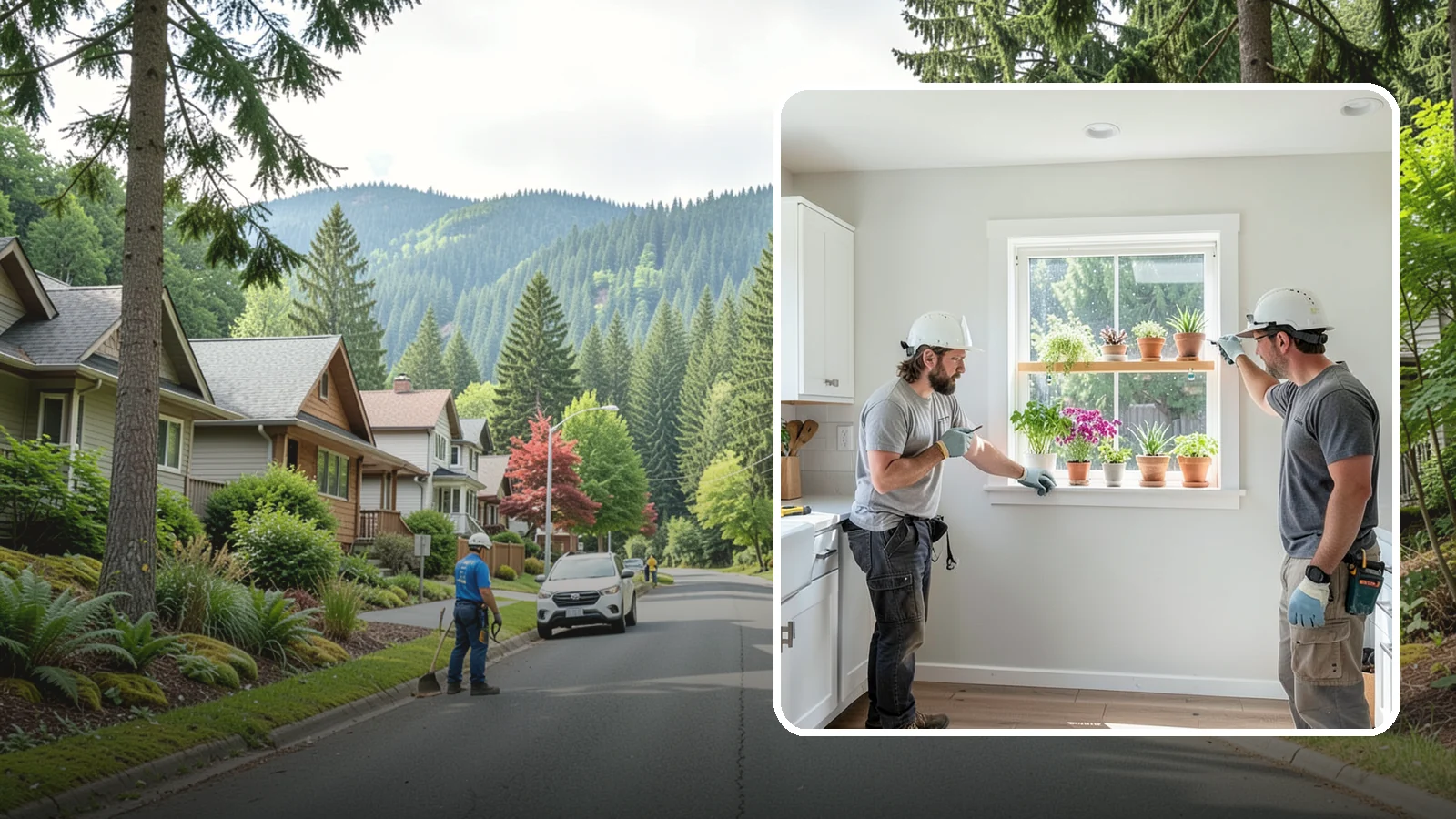 Garden Window Installation in Darrington, Snohomish County, WA - Installing projecting garden windows that create a sunny shelf for herbs, plants, and kitchen greenery.