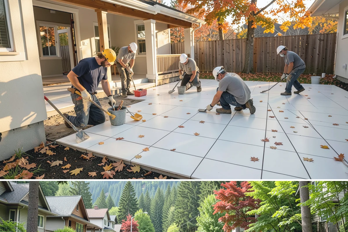Garden Window Installation in Darrington, Snohomish County, WA - Garden window installs are best done in drier weather since the wall opening is temporarily extended outward.