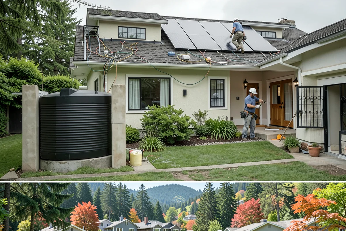 Garden Window Installation in Fircrest, Pierce County, WA - Garden window installs are best done in drier weather since the wall opening is temporarily extended outward.