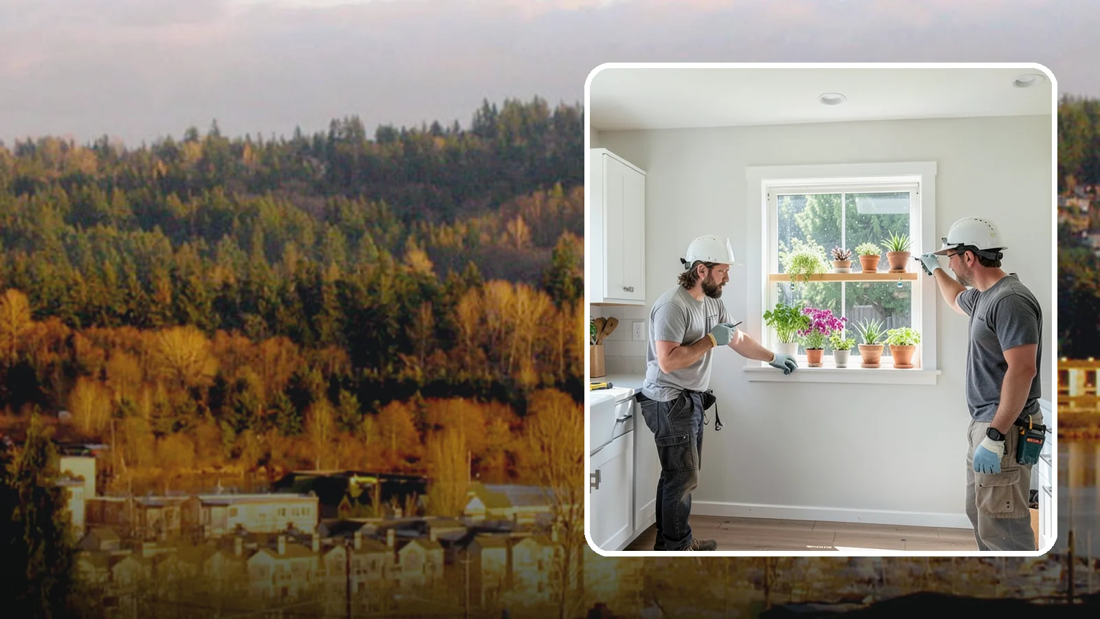 Garden Window Installation in Kenmore, King County, WA - Installing projecting garden windows that create a sunny shelf for herbs, plants, and kitchen greenery.