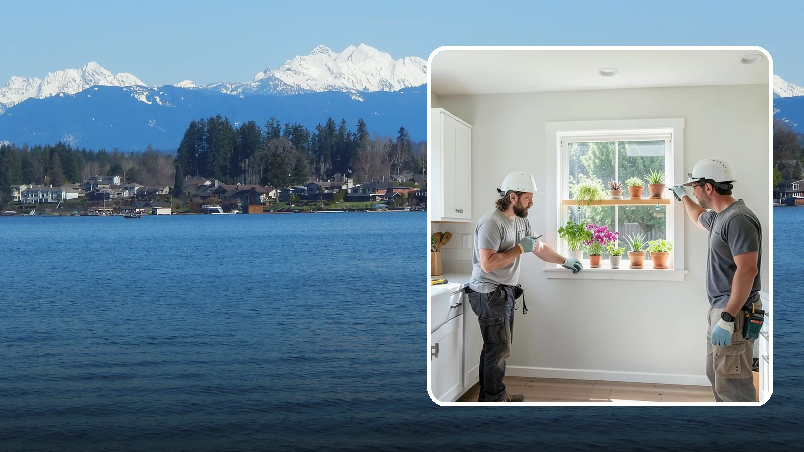 Garden Window Installation in Lake Stevens, Snohomish County, WA - Installing projecting garden windows that create a sunny shelf for herbs, plants, and kitchen greenery.
