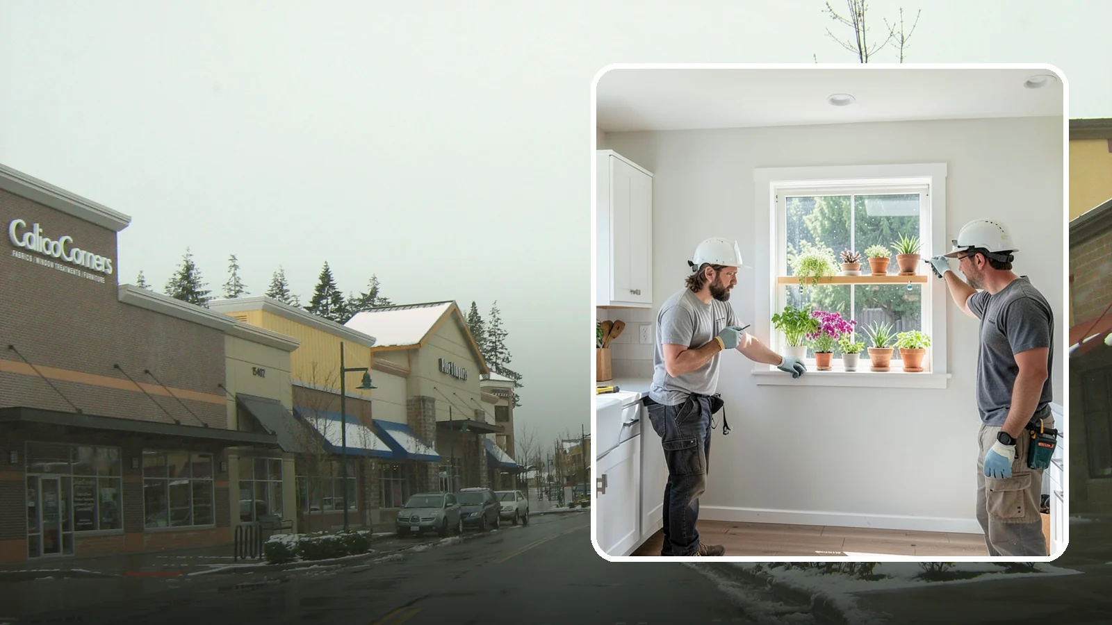 Garden Window Installation in Mill Creek, Snohomish County, WA - Installing projecting garden windows that create a sunny shelf for herbs, plants, and kitchen greenery.