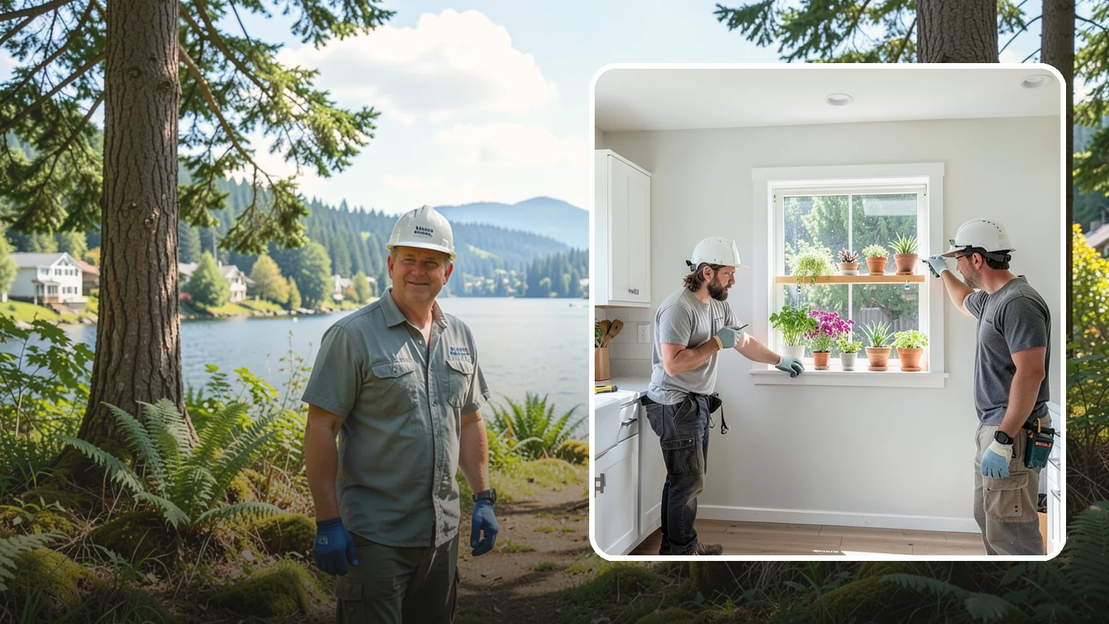Garden Window Installation in Milton, King County, WA - Installing projecting garden windows that create a sunny shelf for herbs, plants, and kitchen greenery.