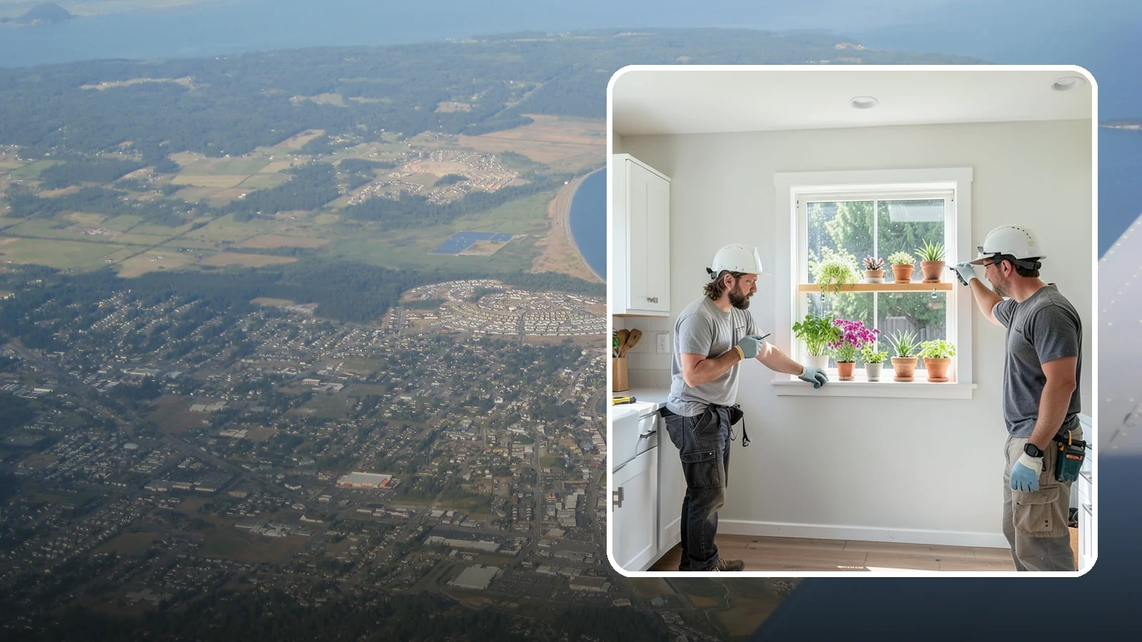 Garden Window Installation in Oak Harbor, Island County, WA - Installing projecting garden windows that create a sunny shelf for herbs, plants, and kitchen greenery.