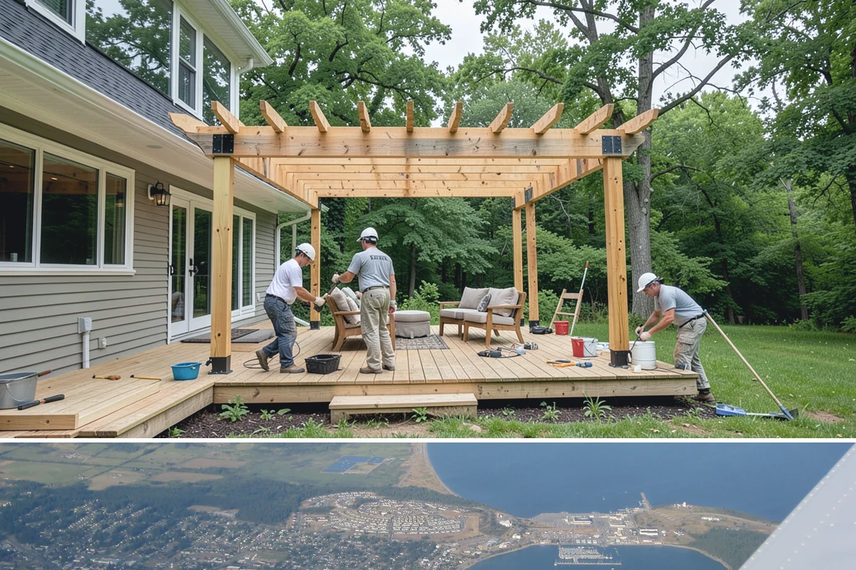 Garden Window Installation in Oak Harbor, Island County, WA - Garden window installs are best done in drier weather since the wall opening is temporarily extended outward.