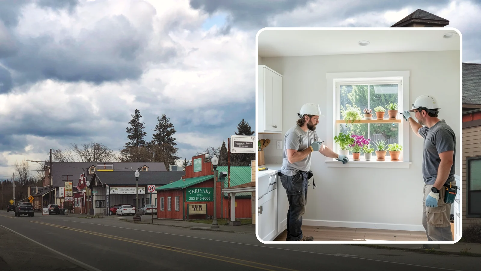 Garden Window Installation in Roy, Pierce County, WA - Installing projecting garden windows that create a sunny shelf for herbs, plants, and kitchen greenery.