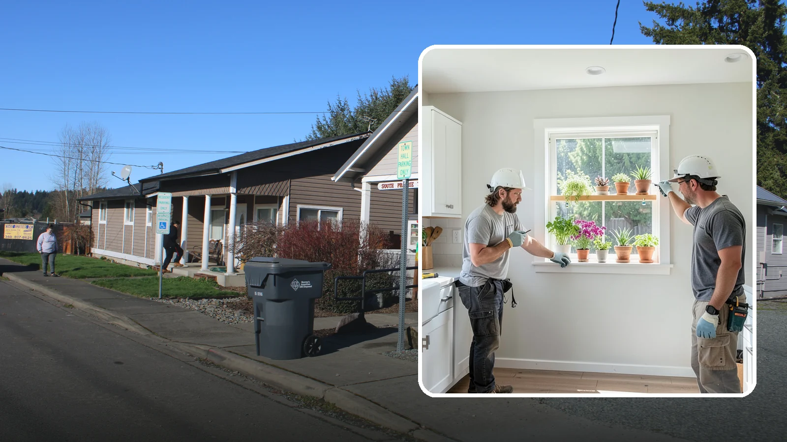Garden Window Installation in South Prairie, Pierce County, WA - Installing projecting garden windows that create a sunny shelf for herbs, plants, and kitchen greenery.
