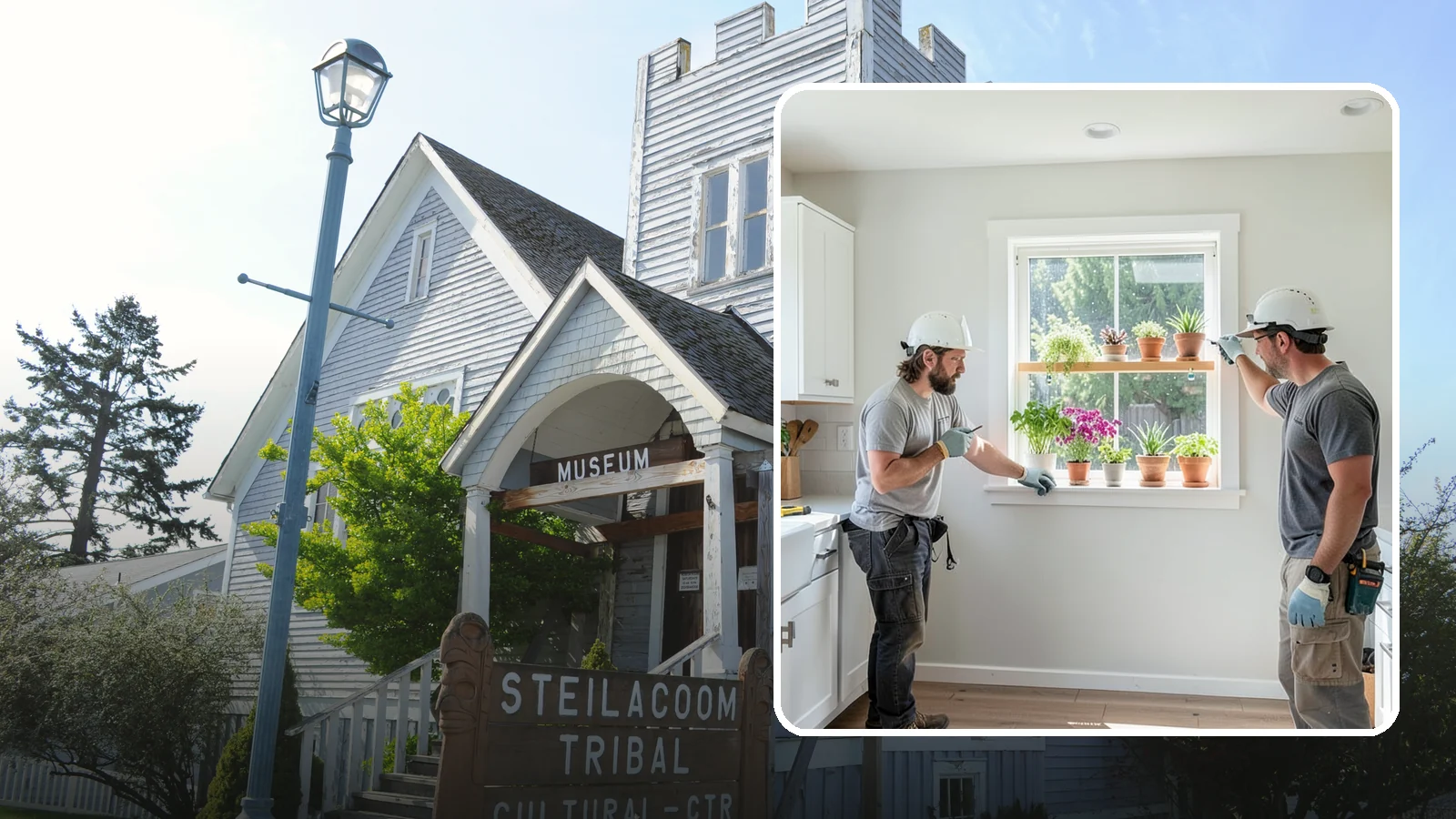 Garden Window Installation in Steilacoom, Pierce County, WA - Installing projecting garden windows that create a sunny shelf for herbs, plants, and kitchen greenery.