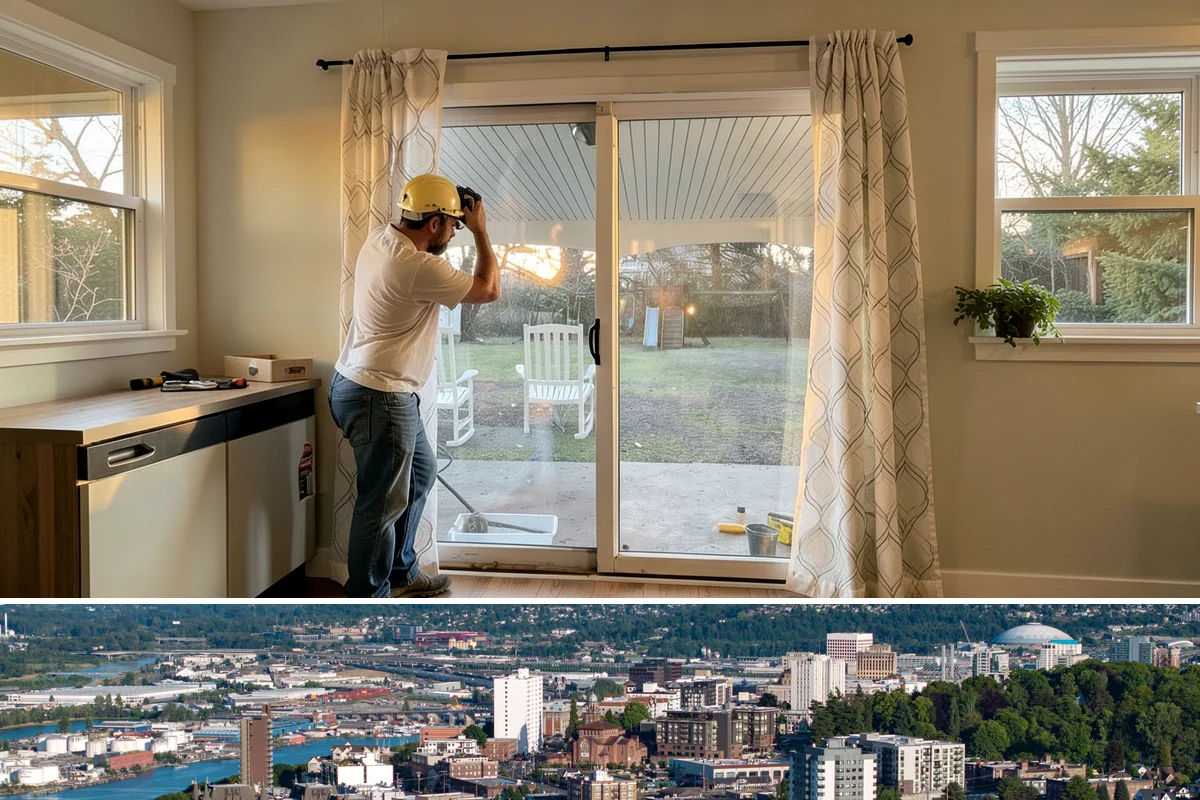 Garden Window Installation in Tacoma, Pierce County, WA - Garden window installs are best done in drier weather since the wall opening is temporarily extended outward.