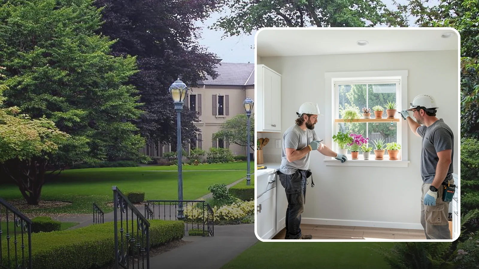 Garden Window Installation in Woodinville, King County, WA - Installing projecting garden windows that create a sunny shelf for herbs, plants, and kitchen greenery.