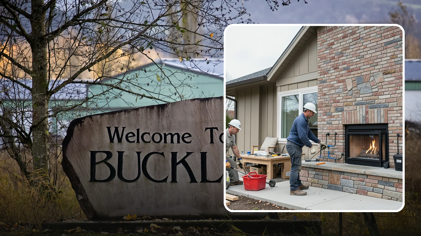 Gas Fireplace Installation in Buckley, Pierce County, WA - Clean-burning gas fireplaces installed with proper venting and code-compliant gas lines.