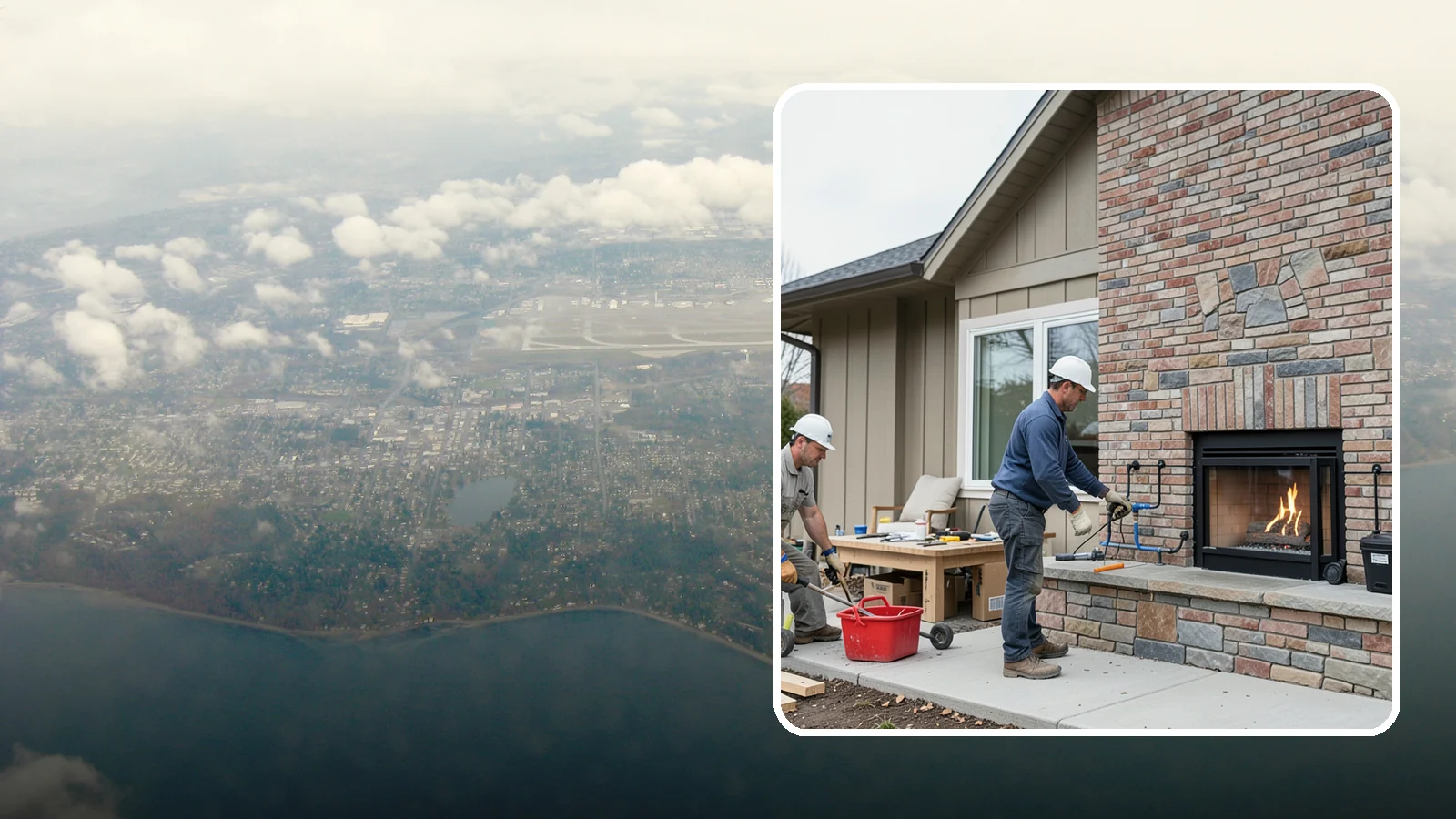 Gas Fireplace Installation in Burien, King County, WA - Clean-burning gas fireplaces installed with proper venting and code-compliant gas lines.