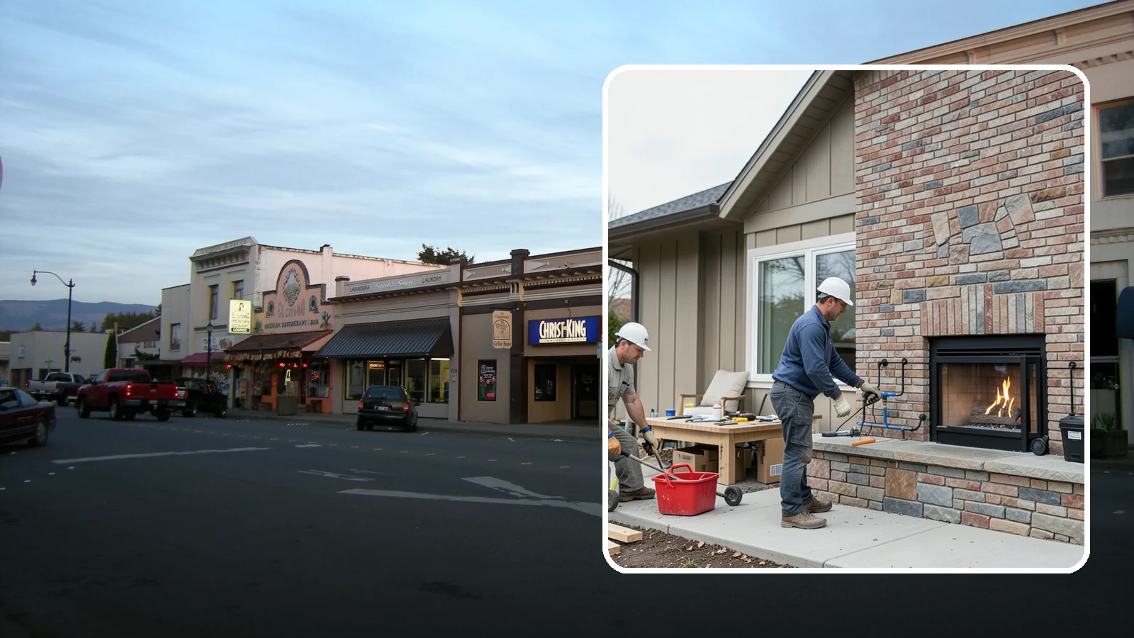 Gas Fireplace Installation in Burlington, Skagit County, WA - Clean-burning gas fireplaces installed with proper venting and code-compliant gas lines.
